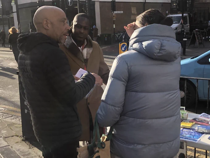 A pic from the community engagement activities at the Central Hub in Crouch End for our latest Week of Action.