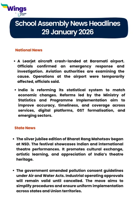 National and State News for 29 January 2026