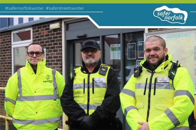 Safer Streets Wardens gathered in Dereham.