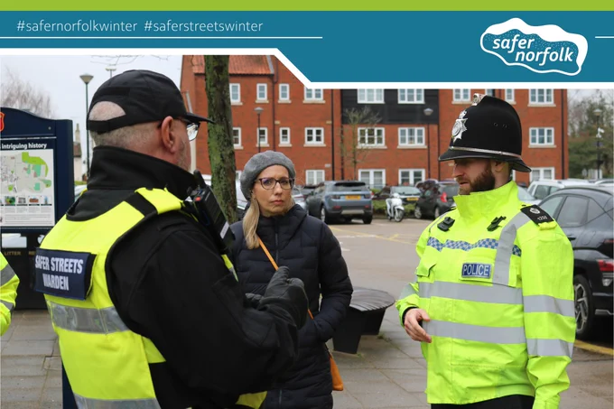 Safer Streets Wardens meeting police and the PCC.