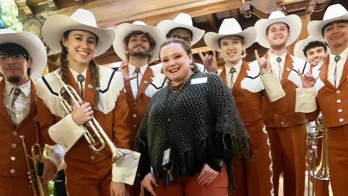 Longhorn Band in the Texas Union