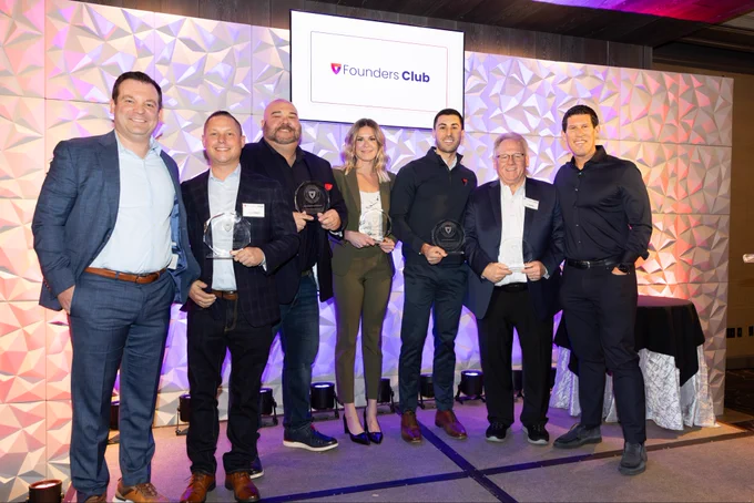 Geoff Gross and the 2025 Founders Club members of the Healthcare Team
