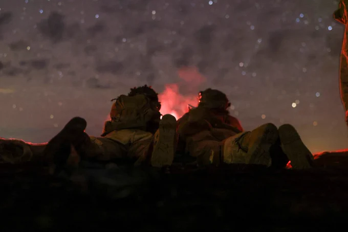 U.S. Marines with 3rd Littoral Combat Team, 3rd Marine Littoral Regiment, 3rd Marine Division, fire a M240G/B medium machine gun during a live-fire training event at Pohakuloa Training Area, Hawaii, Jan. 15, 2026. The training exercise at PTA refined weapon system and tactical proficiency, strengthening overall combat readiness and preparing 3rd LCT for future operational requirements. (U.S. Marine Corps photo by Cpl. Ernesto Lagunes)