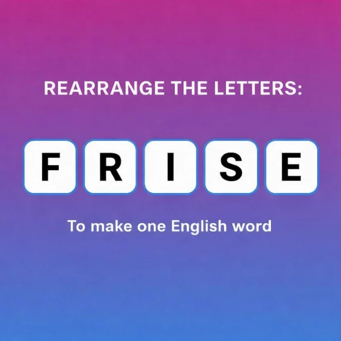 One Word, Five Letters — Can You Solve It? 🔍
#WordGame #BrainExercise #ThinkSmart #PuzzleLovers