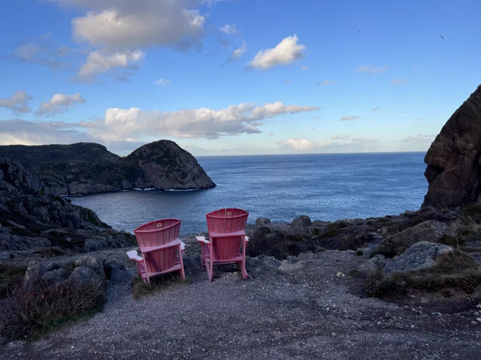 A look outward at the Atlantic Ocean from North Head Trail in St. John's