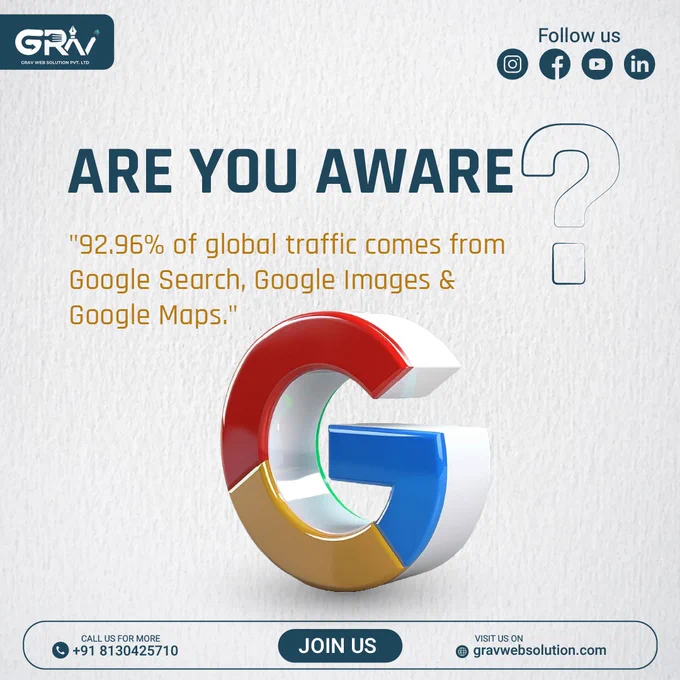Google it! We'll make sure you're on top.


𝐅𝐎𝐑 𝐌𝐎𝐑𝐄👇
📞 𝟗𝟏 𝟖𝟏𝟑𝟎𝟒𝟐𝟓𝟕𝟏𝟎, 𝟖𝟖𝟎𝟎𝟖𝟕𝟑𝟎𝟓𝟔

www.gravwebsolution.com

 

#digitalmarketing #seo #sem #searchengineoptimization #google #googleads #onlinevisibility #websitedesign #webdevelopment #gravwebsolution