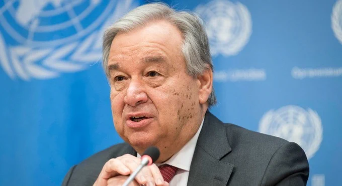 A file photograph of UN Secretary-General António Guterres.