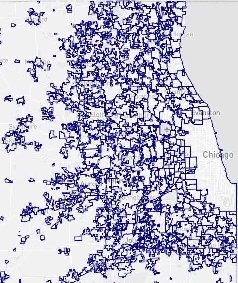 map of chicago suburbs