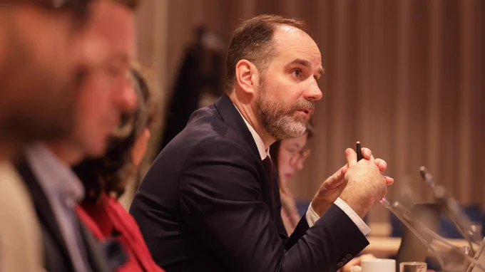 Wiceminister Ignacy Niemczycki podczas spotkania