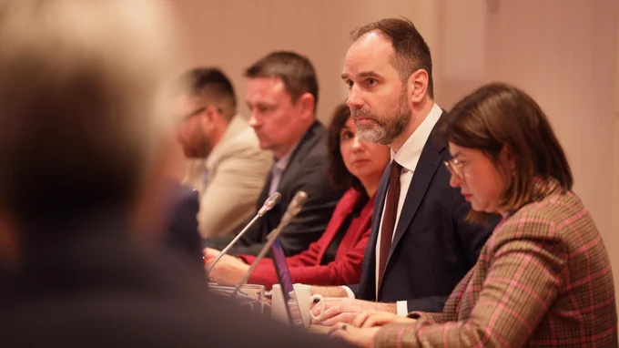 Wiceminister Ignacy Niemczycki podczas spotkania