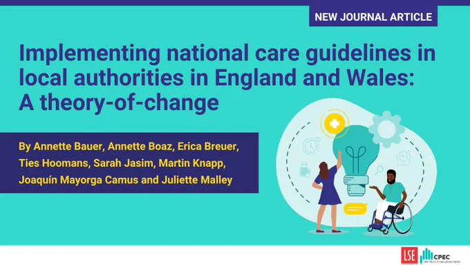 NEW JOURNAL ARTICLE
Implementing national care guidelines in local authorities in England and Wales: a theory-of-change