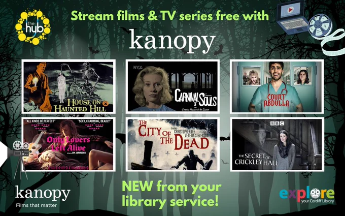Stream films and TV series with Kanopy. NEW from your library service!