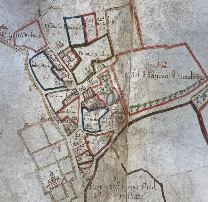 A hand drawn map with a hole in the centre.