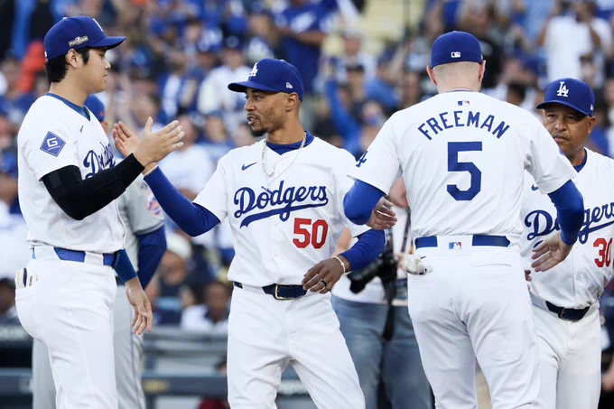 Dodgers before NLCS Game 1: Shohei Ohtani, Mookie Betts, Freddie Freeman, Dave Roberts
