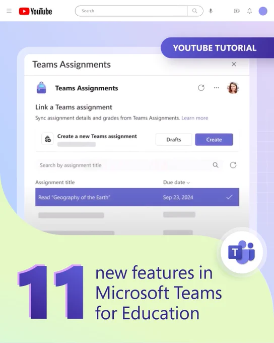11 new features in Microsoft Teams for Education
YouTube Tutorial 