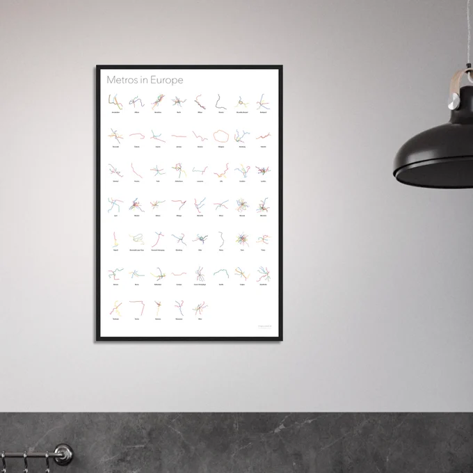 Metros in Europe poster by Fleischkas