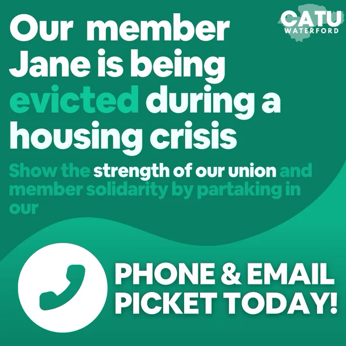 Our member Jane is being evicted during a housing crisis.
Show the strength of our union and member solidarity by partaking in our phone & email picket today!