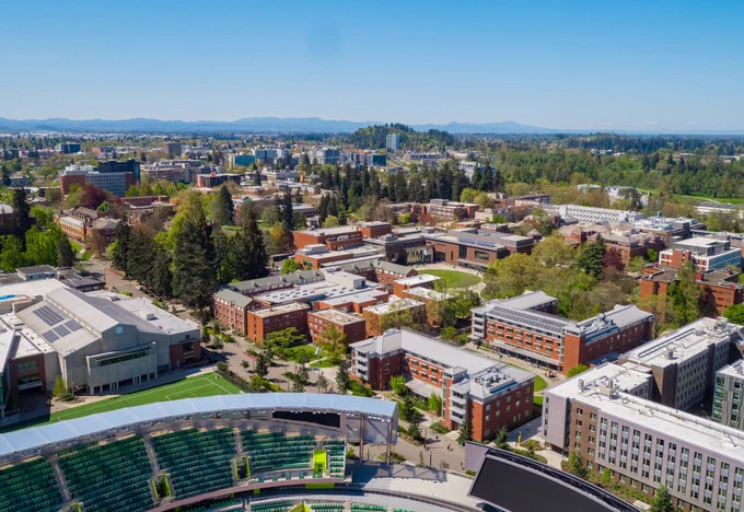 Aerial image of campus.