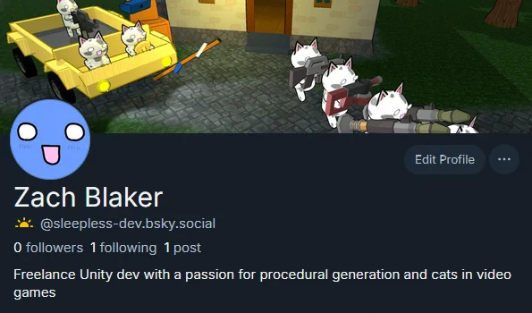 Link to my bluesky profile @sleepless-dev.bsky.social
