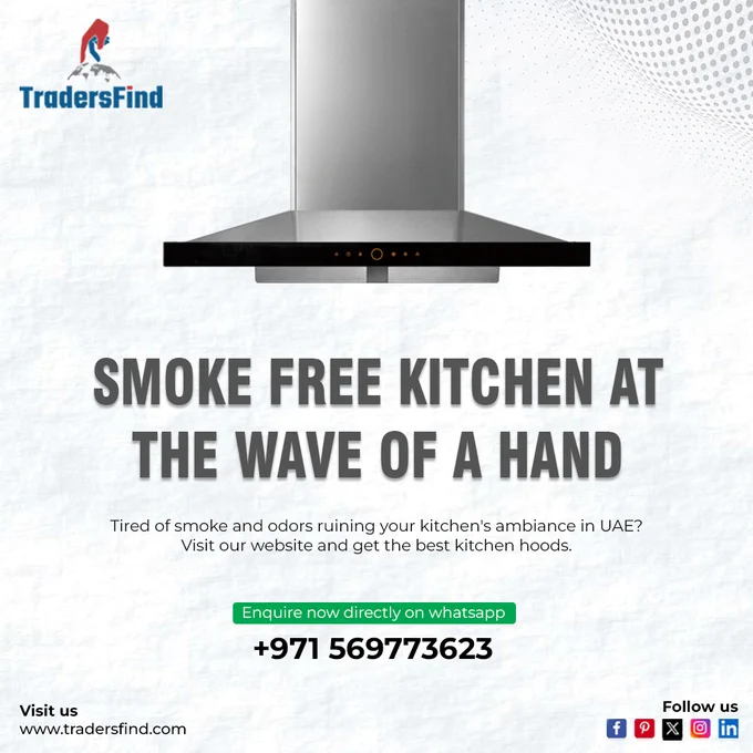 We're excited to announce that TradersFind has added a new category: Kitchen Hood! 🌟

Tired of smoke and odors ruining your kitchen's ambiance in UAE? Our highly recommended suppliers and manufacturers provide high-performance kitchen hoods that offer superior ventilation and stylish designs to keep your space clean and fresh. Experience the difference today!
