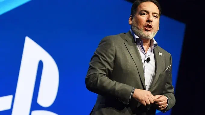 Former PlayStation exec Shawn Layden speaks at a PlayStation event