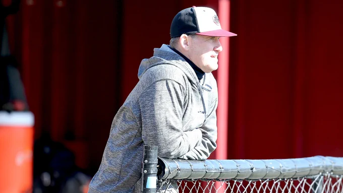 Andy Barlow in the MIT dugout