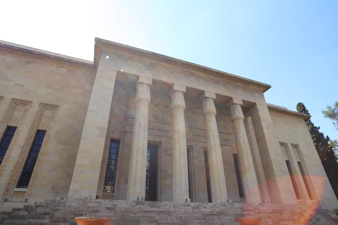 Archival image of the exterior of the National Museum of Beirut, Lebanon.