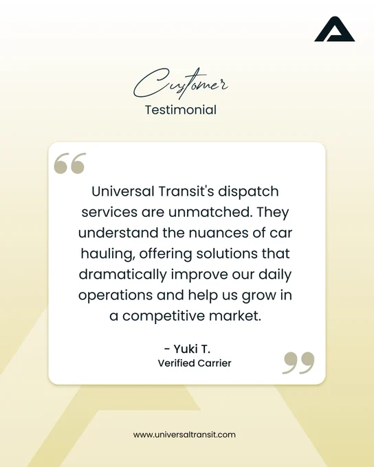 AI powered car shipping with Universal Transit. The new way of shipping your car anywhere in the USA with safe, secure, reliable and efficient auto transport services. Book your car shipping in simple steps, track your vehicle at all times and enjoy 20% on car shipping prices. Safe, secure and seamless auto transport experience with AI powered 24x7 customer care services.