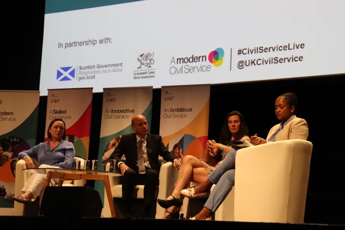 Session panelists at Civil Service Live 2024