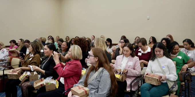Rep. Lesser speaking to the group Utah Women Run