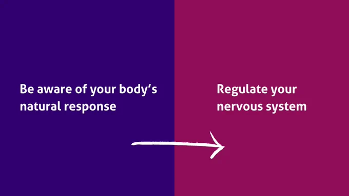 Be aware of your body’s natural response

Regulate your nervous system
