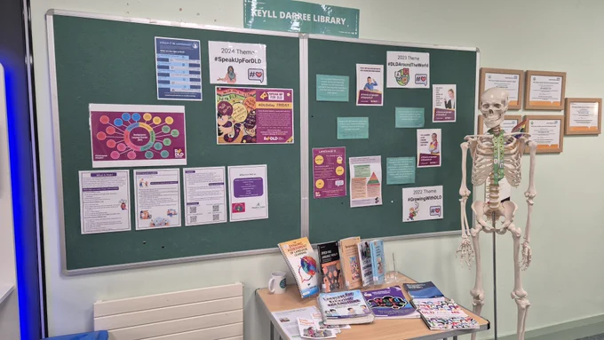 DLD (Developmental Language Disorder) Day Book Display at Keyll Darree Library, Isle of Man