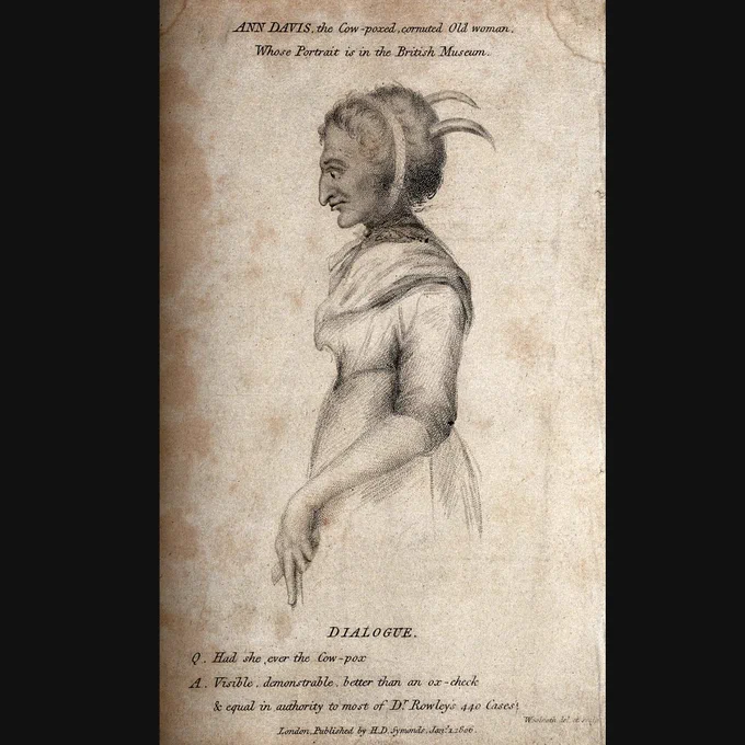 A portrait of a woman with horns growing out of her head. 