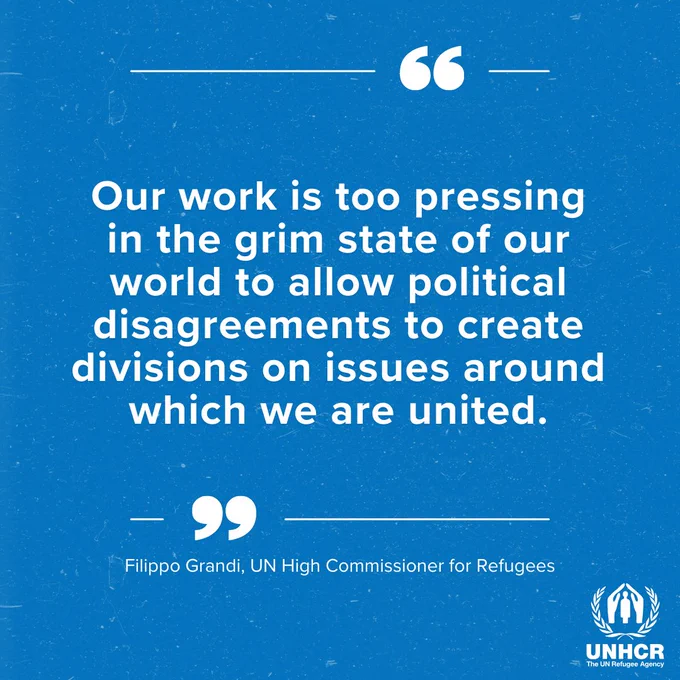 Quote: "Our work is too pressing in the grim state of our world to allow political disagreements to create divisions on issues around which we are united."