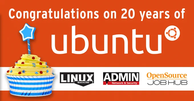 Congratulations on 20 years of Ubuntu | Linux Magazine, ADMIN, and Open Source JobHub