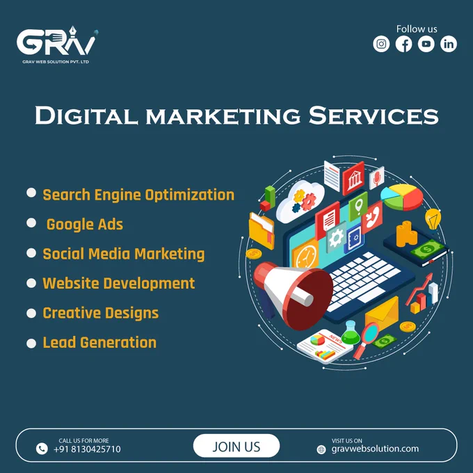 "Boost your online presence with expert digital marketing."



𝐅𝐎𝐑 𝐌𝐎𝐑𝐄👇
📞 𝟗𝟏 𝟖𝟏𝟑𝟎𝟒𝟐𝟓𝟕𝟏𝟎, 𝟖𝟖𝟎𝟎𝟖𝟕𝟑𝟎𝟓𝟔

www.gravwebsolution.com




#digitalmarketingagency #ghaziabad #uttarpradesh #india #smallbusiness #startup #entrepreneur