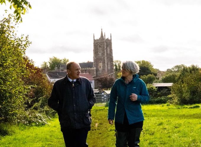 ED Davey and Claire Young in Frampton Cotterell 