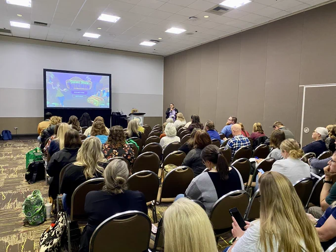 Presentation about Theme Park Kitchen to audience conference