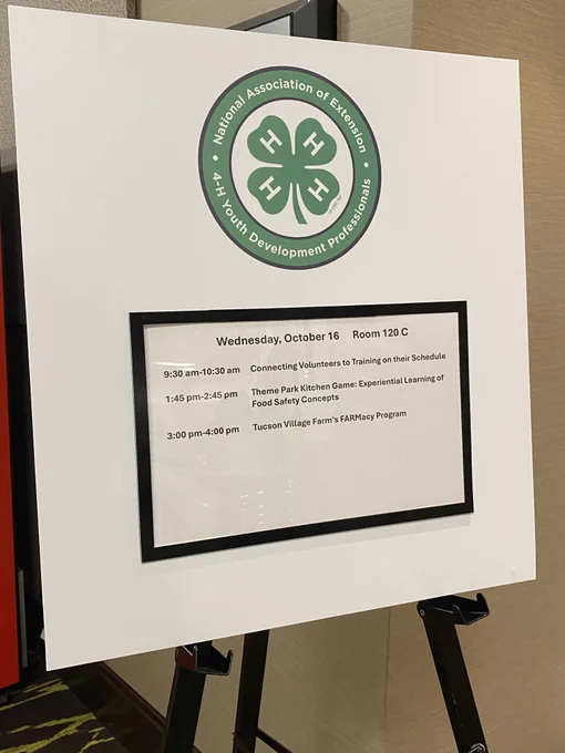 sign announcing the talk