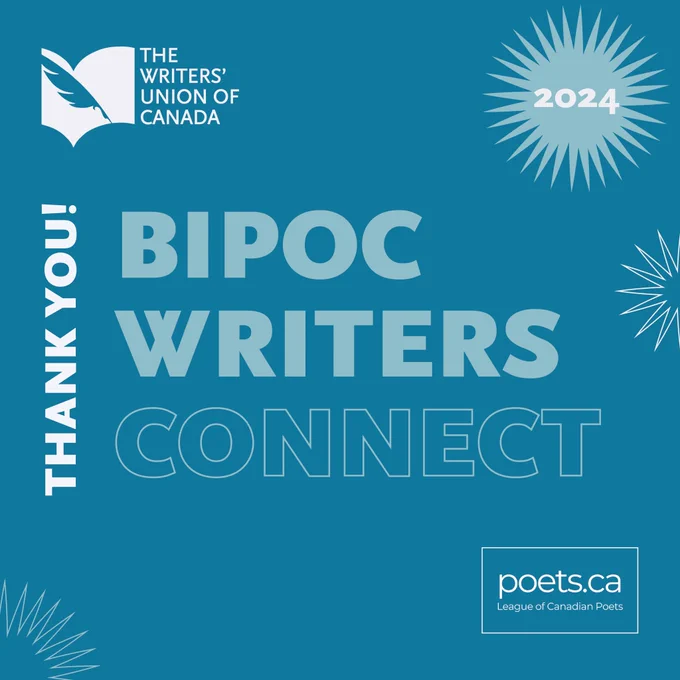Promo graphic with TWUC & LCP logos. Text: Thank you! BIPOC Writers Connect. 