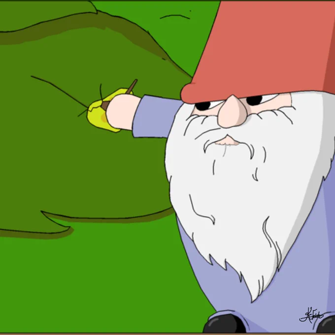 Gunter squishes the beetle.
