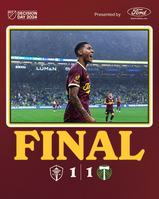 Timbers and Sounders draw 1-1
