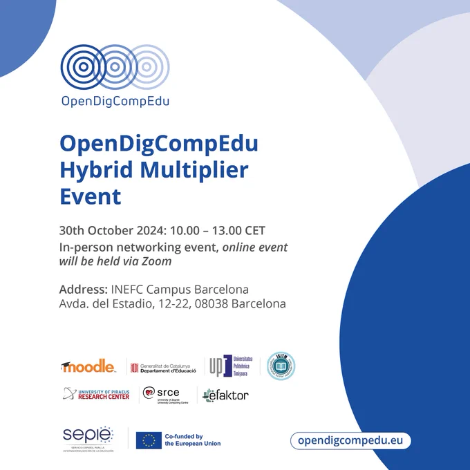 
🗓 Date: 30th October 2024  
⏰ Time: 10:00 – 13:00 CET  
📍 Location: INEFC Campus Barcelona / Zoom
