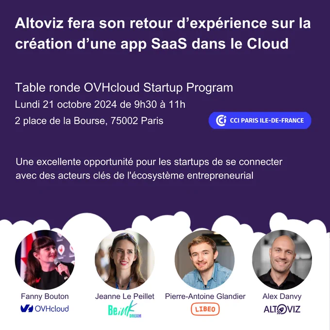Altoviz fera son retour d’expérience sur la création d’une app SaaS dans le Cloud
