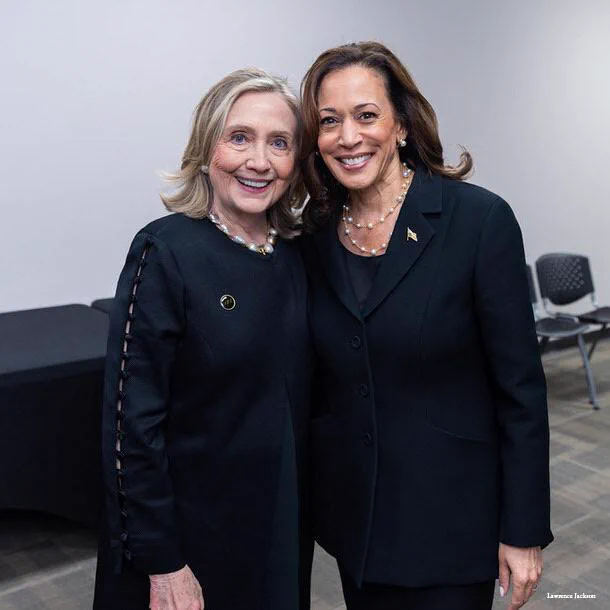 Hillary Clinton and Kamala Harris