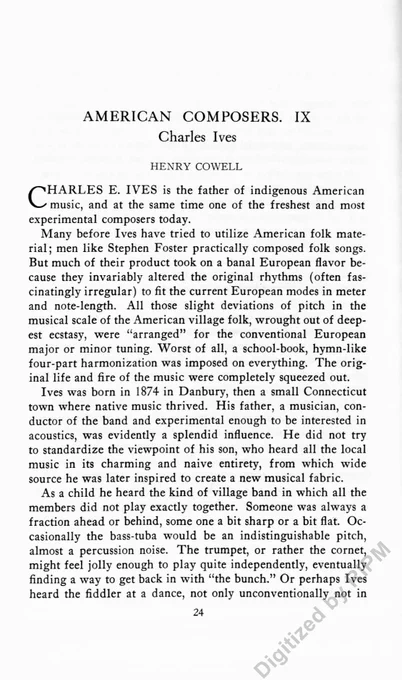 Henry Cowell's article in Modern Music, November-December 1932.