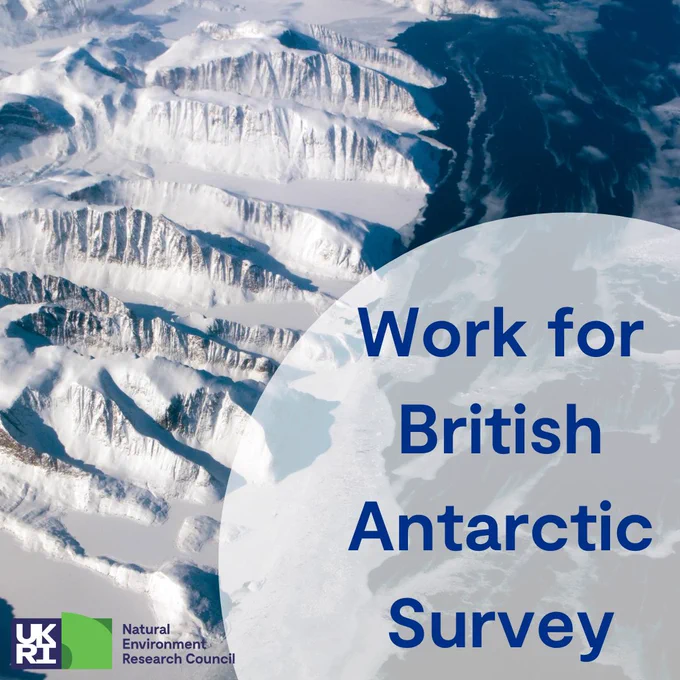 Polar image with 'Work for British Antarctic Survey'