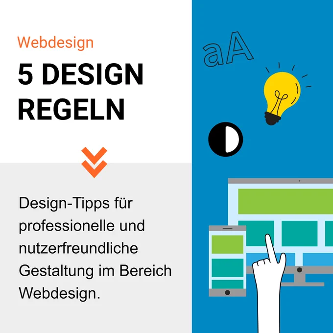 5-Design Regeln: Design-Tipps für professionelle und nutzerfreundliche Gestaltung im Bereich Webdesign.