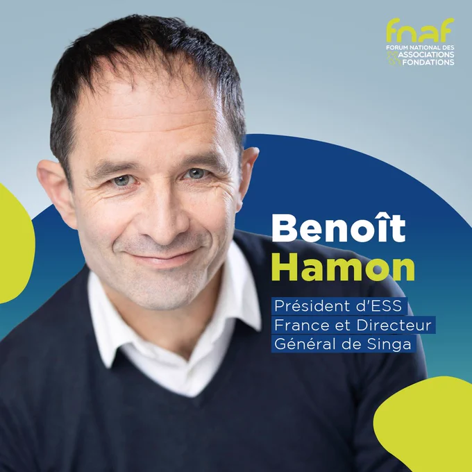 Benoit Hamon
Président d'ESS France et Directeur Général de Singa 
Photo de Benoit Hamon 