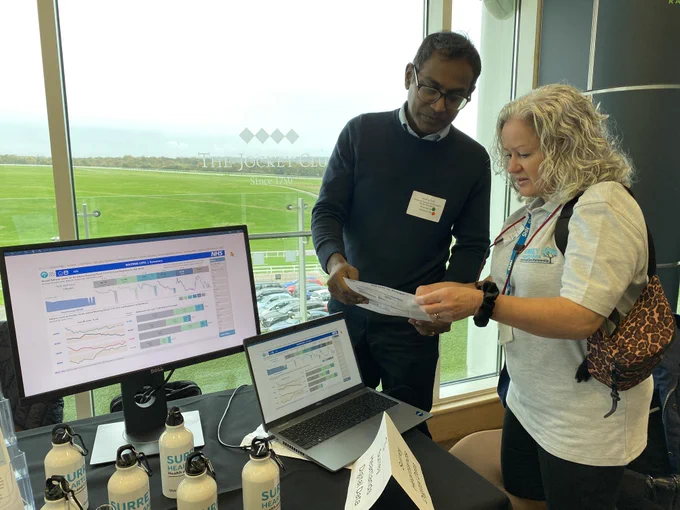 Showcasing how we use data in Surrey Heartlands during our Expo marketplace
